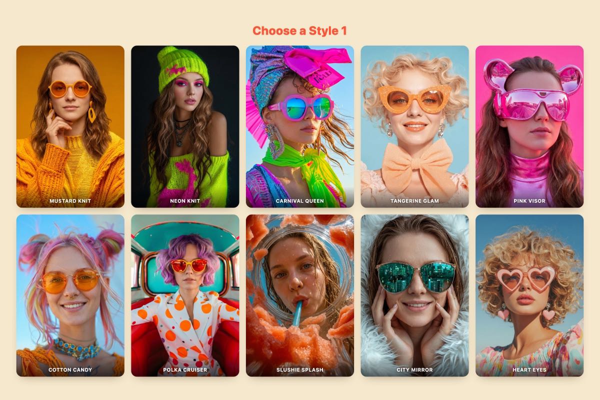 App AI Booth — elige un estilo y consigue un retrato con IA en segundos
